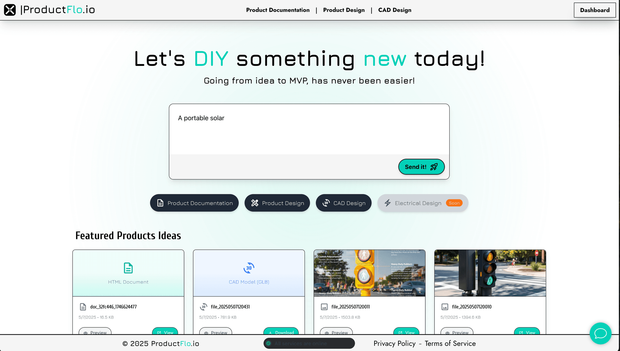 ProductFlo AI Dashboard for Design Studios